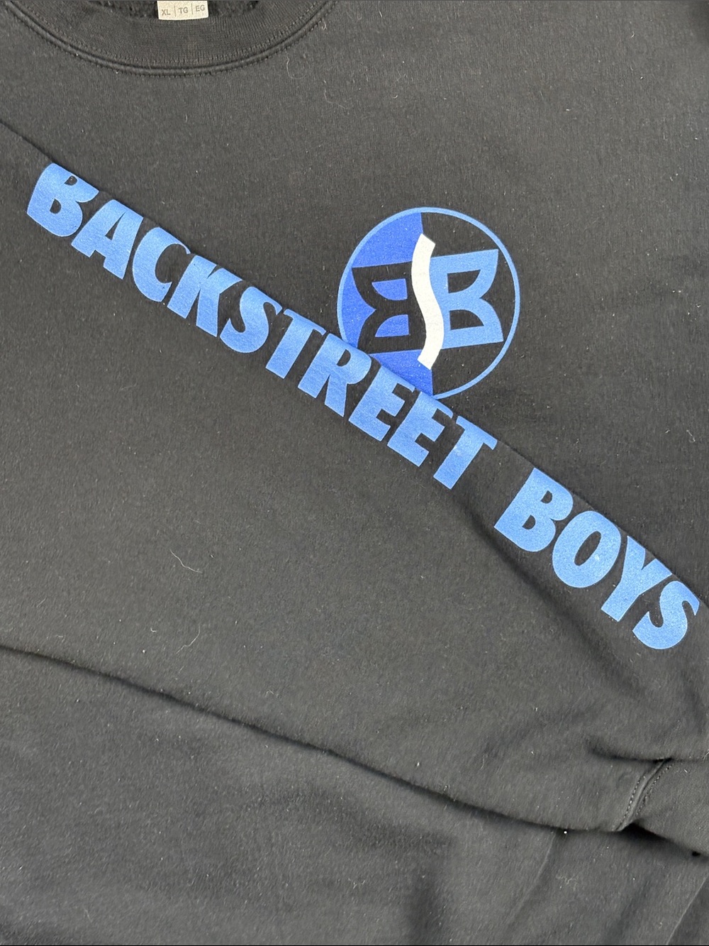 Vintage Y2K Backstreet Boys Black & Blue Crewneck Sweatshirt - Men’s XL - Picture 3 of 6